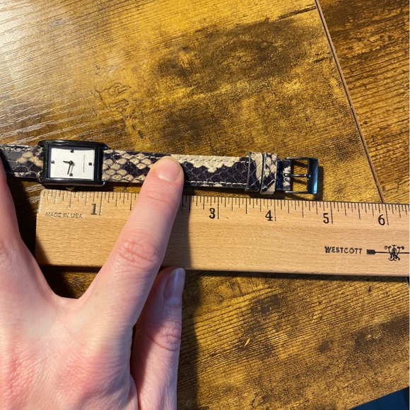 Rebecca Minkoff double wrap bracelet watch, python - Picture 12 of 14